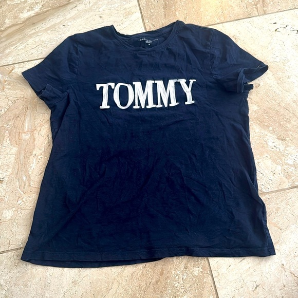 Tommy Hilfiger Tops - Tommy Hilfiger logo tee navy blue women's size medium